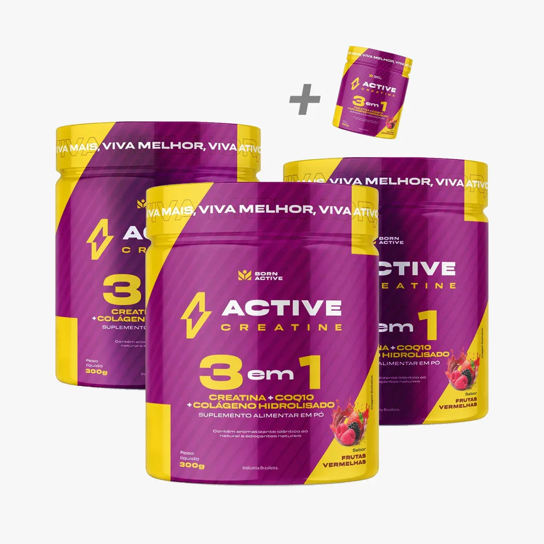 3 Active Creatine + 1 Grátis